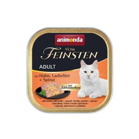 V.Feinsten CORE kuracie, losos filet + špenát pre mačky 100g (EXPIRÁCIA 11/2024)