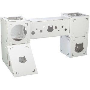FINCA FELICE kartónový nábytok pre mačky, 125 x 62 x 62 cm, nosnosť 8 kg, biela