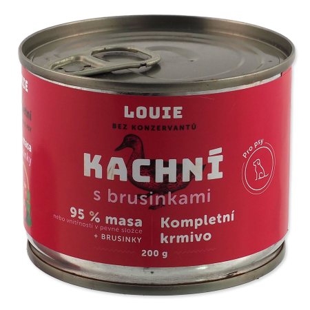 Konzerva LOUIE kačacie s brusnicami 200g