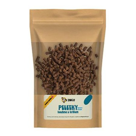 DINGO peletky kačica s krillom, 150g