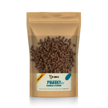 DINGO peletky kačica s krillom, 150g