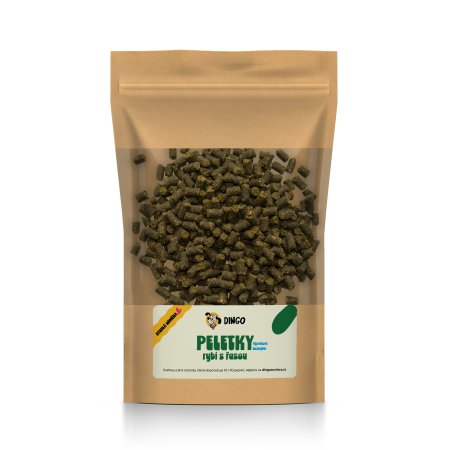 DINGO peletky ryba s riasou, 150g