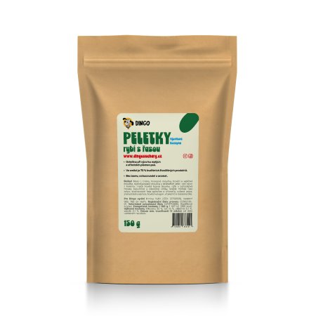 DINGO peletky ryba s riasou, 150g