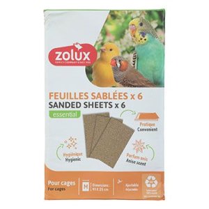 Pieskové podložky pre vtáky M 41x25cm/6ks Zolux