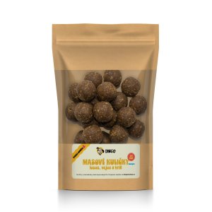 DINGO mäsové guličky losos, vajcia a krill 24mm, 150g
