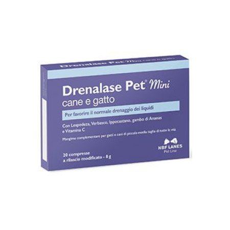 Drenalase Pet Mini Pes a mačka 20 tbl – kontrola opuchu