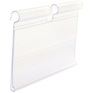 Držiak cenovky na háčik, 7 x 3,9 cm, transparentný