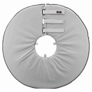 Ochranný mäkký golier "disk", polyester/pena, šedá, XL, 60-64 cm
