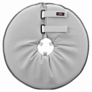 Ochranný mäkký golier "disk", polyester/pena, šedá, S, 30-34 cm