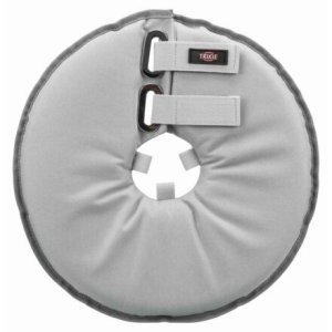 Ochranný mäkký golier "disk", polyester/pena, šedá, XS, 23-27 cm