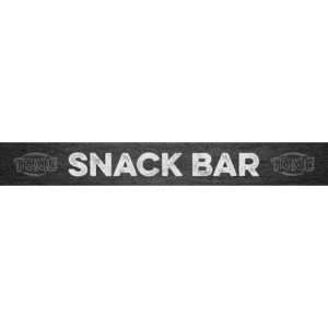 Topper - doska s nápisom SNACK BAR k #9021, 117.5 x 15.5 cm
