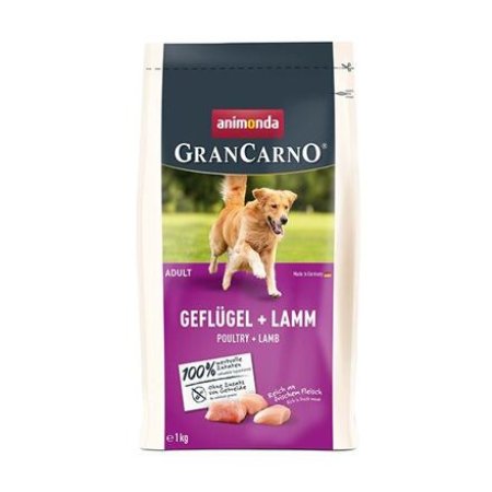 GranCarno Dog DryFood Adult s hydinovým a jahňacím mäsom, 1kg