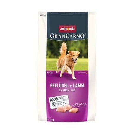 GranCarno Dog DryFood Adult s hydinovým a jahňacím mäsom, 12kg