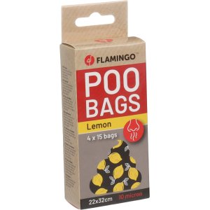Flamingo Basic Scent Vrecká s citrónovou vôňou na exkrementy 4x15ks