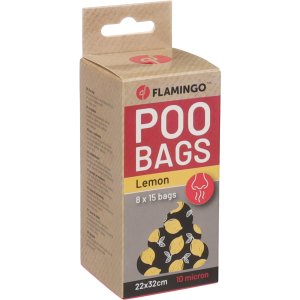 Flamingo Basic Scent Vrecká s citrónovou vôňou na exkrementy 8x15ks