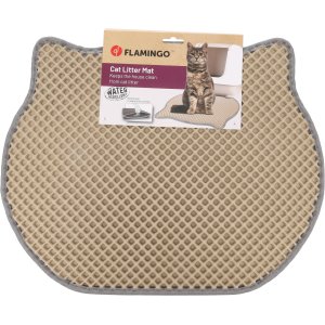 Flamingo Matz Podložka pred mačaciu toaletu béžová 50x40cm