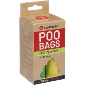 Flamingo Poco Vrecká na exkrementy mix 8x15ks