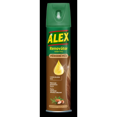 ALEX aerosól renovátor nábytku arganový olej a céder 400ml (POŠKODENÝ OBAL)