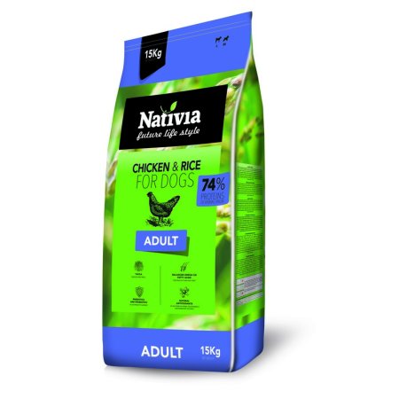 Nativia Dog Adult 15kg (POŠKODENÝ OBAL, váha 14,8 kg)