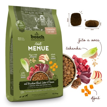 Bosch HPC MENUE Adult with beef & offal + rye & oats 12 kg (POŠKODENÝ OBAL)