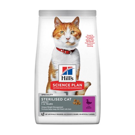 Hill’s Science Plan granule pre kastrované dospelé mačky s kačicou 10 kg