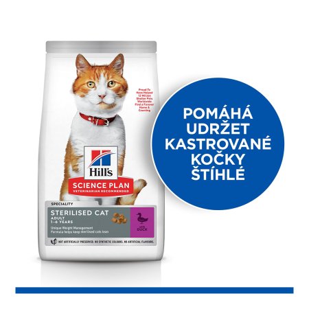 Hill’s Science Plan granule pre kastrované dospelé mačky s kačicou 10 kg