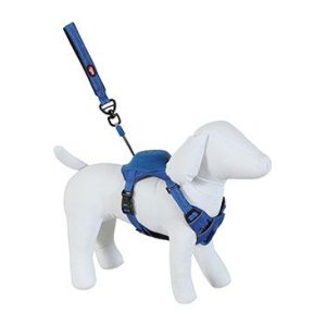 Postroj pes s vodítkom EASY RIDE modrá S Zolux