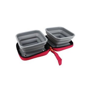 Miska skladacia 2v1 BIVOUAK 2x700ml červená Zolux