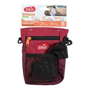 Kapsička na maškrty BIVOUAK s popruhom červená Zolux