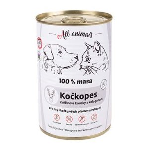 All Animals kočkopes Zverinové kúsky s kolagénom 400g
