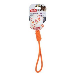 Hračka pes ETPU činka s lanom Zolux