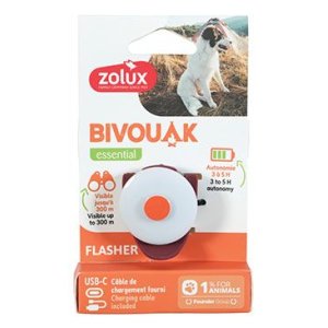 Svetielko blikacie BIVOUAK USB červená Zolux