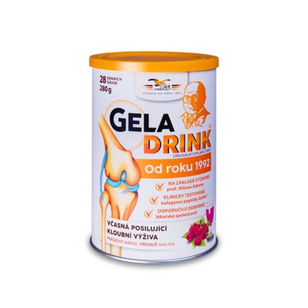 Geladrink želatinový nápoj malina plv 280g 