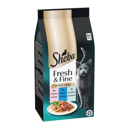 Sheba kapsička Fresh & Fine mix losos a tuňák 6 x 50 g
