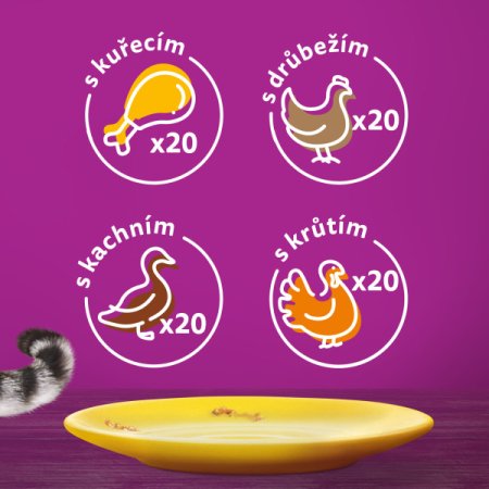 Whiskas kapsička Hydinový výber v želé 80 x 85 g