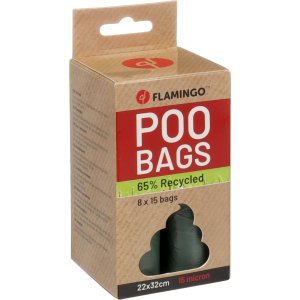 Flamingo Poco Vrecká na exkrementy zelené 8x15ks