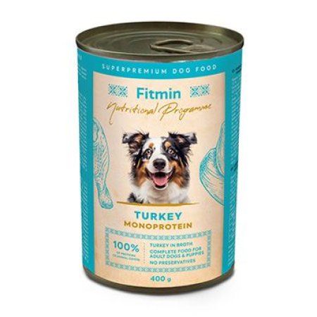 Fitmin NP konzerva s krůtím pro psy 400 g