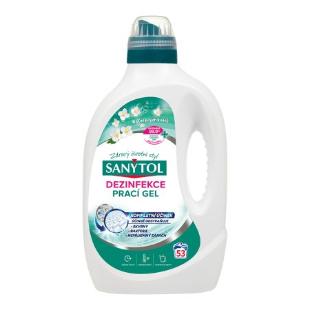 Sanytol dezinfekční prací gel Bílé květy 53 dávek 2,65 l
