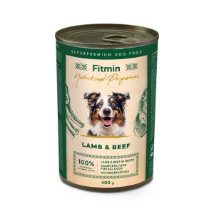 Fitmin NP konzerva s jahňacím a hovädzím pre psov 400 g