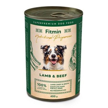 Fitmin NP konzerva s jahňacím a hovädzím pre psov 400 g