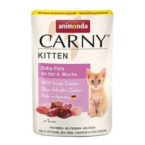 Carny Kitten 85 g Baby Paté, vrecko pre mačiatka