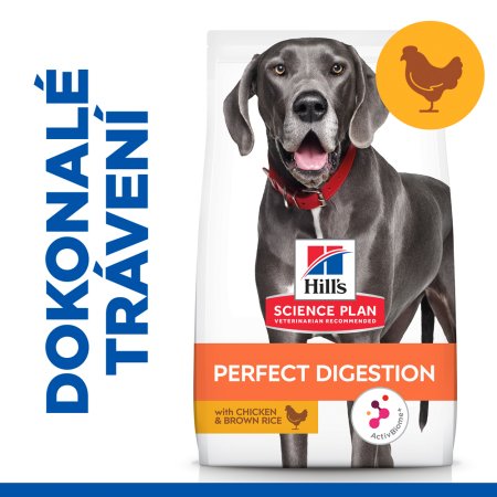 Hill’s Science Plan Perfect Digestion granule pre veľké dospelé psy 14 kg (EXPIRÁCIA 01/2025)