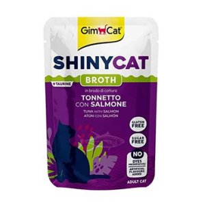 Gimcat ShinyCat vrecko tuniak s lososom vo vývare 70g