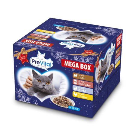 Prevital kapsičky pre mačku mäsový mix 24 x 100 g