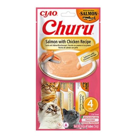 Churu Cat Salmon with Chicken Recipe 4x14g
