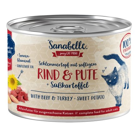 Bosch Cat Sanabelle Wet Food with Beef & Turkey 0,18 kg (EXPIRÁCIA 05/2025)