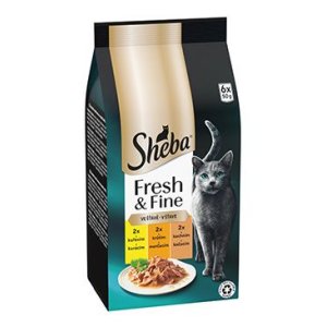 Sheba kapsička Fresh & Fine mix kuře a krůta 6 x 50 g