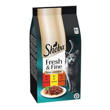 Sheba kapsička Fresh & Fine mix hovězí a kuře 6 x 50 g