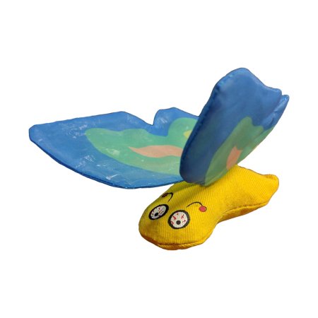 Yeowww Motýl plněný bio šantou - modrý