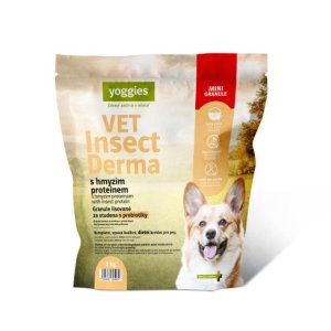 Yoggies VET Insect Derma s hmyzím proteinem, minigranule lisované za studena s probiotiky 2 kg